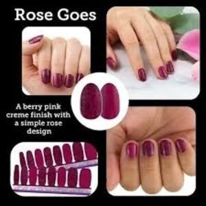 Color Street"Rose Goes" Berry Pink Nail Wraps